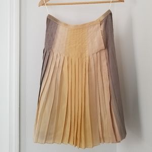 Massimo Dutti Pleated Silk Skirt